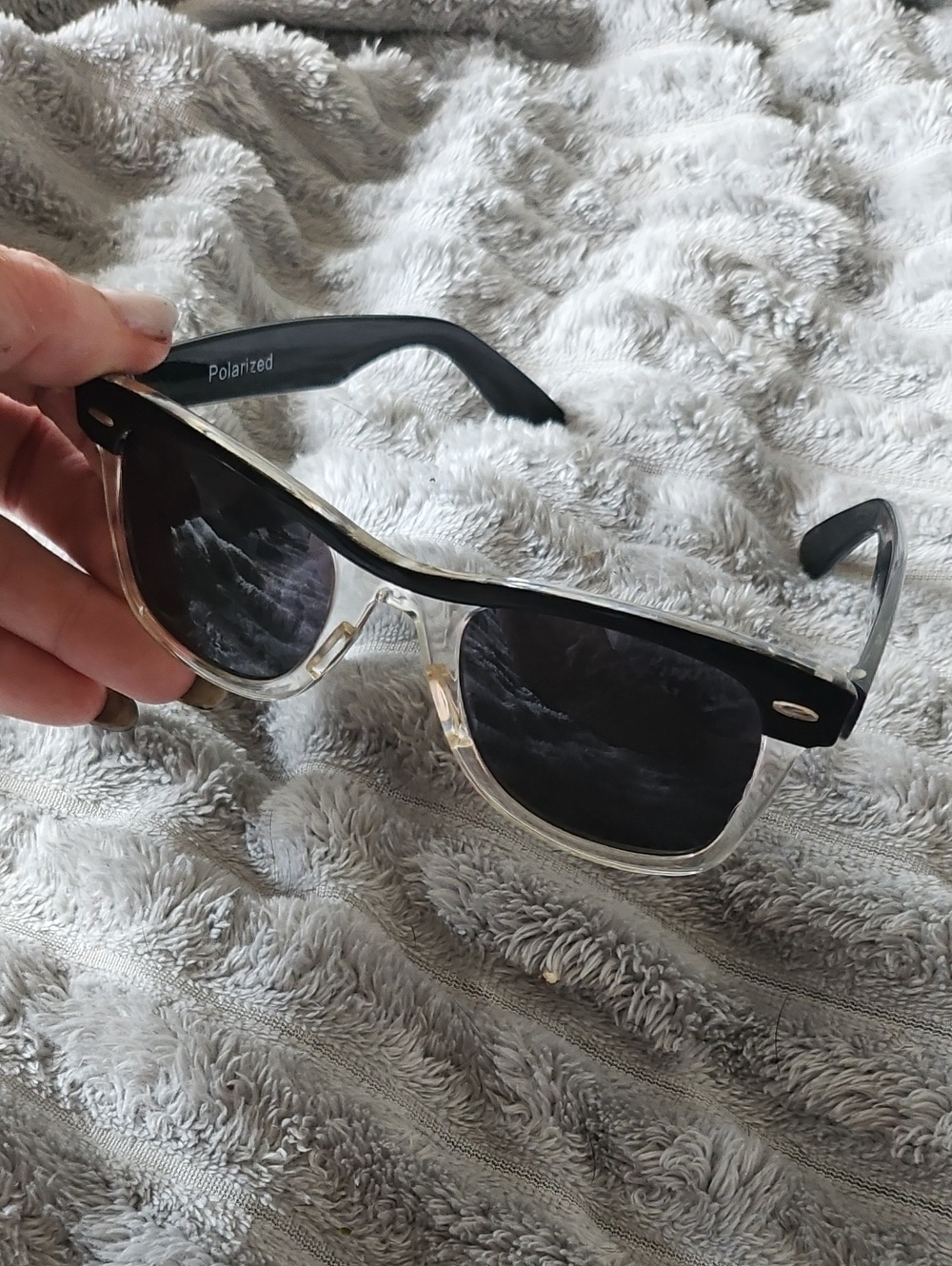 Shady Rays Classic "Black Clear" Polarized Designer  Sunglasses
